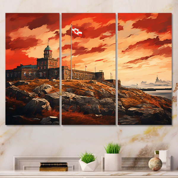 DesignArt Canada Historical Grandeur I Canada Metal Wall Art Living Room Set Wayfair